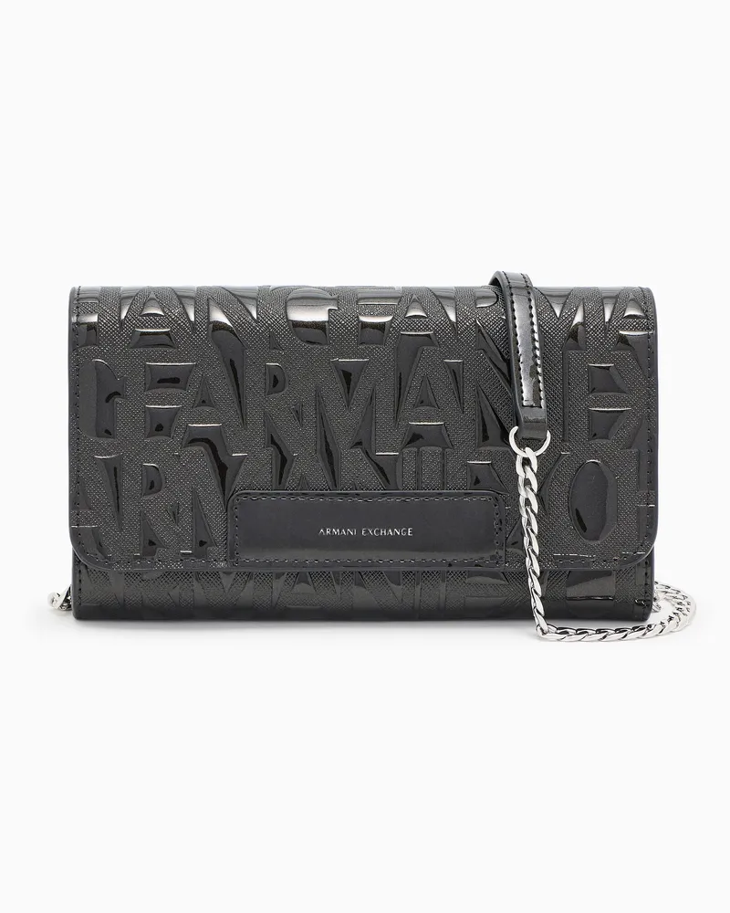 Armani Exchange Mini-Tasche mit geprägtem Logo Schwarz
