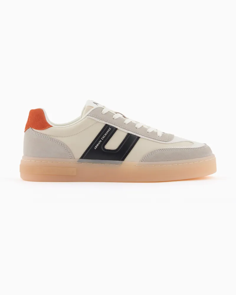 Armani Exchange Technical fabric sneakers Beige