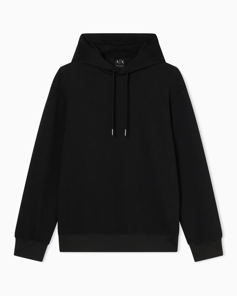 Armani Exchange Stretch Jacquard Hoodie Schwarz