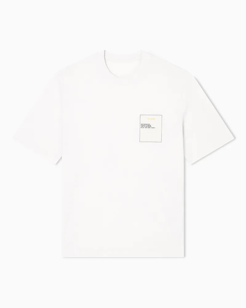 Armani Exchange T-Shirt mit Grafikdruck in normaler Passform Beige