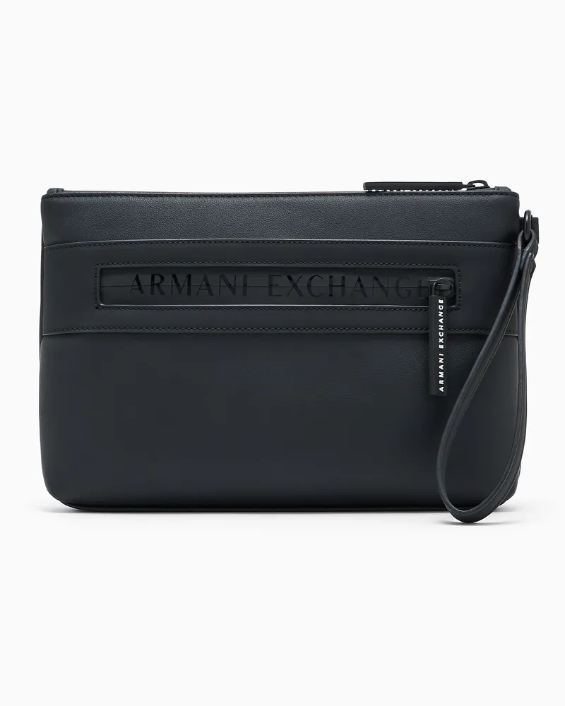 Armani Exchange Angel Pouch Handgelenktasche mit Reißverschluss Schwarz