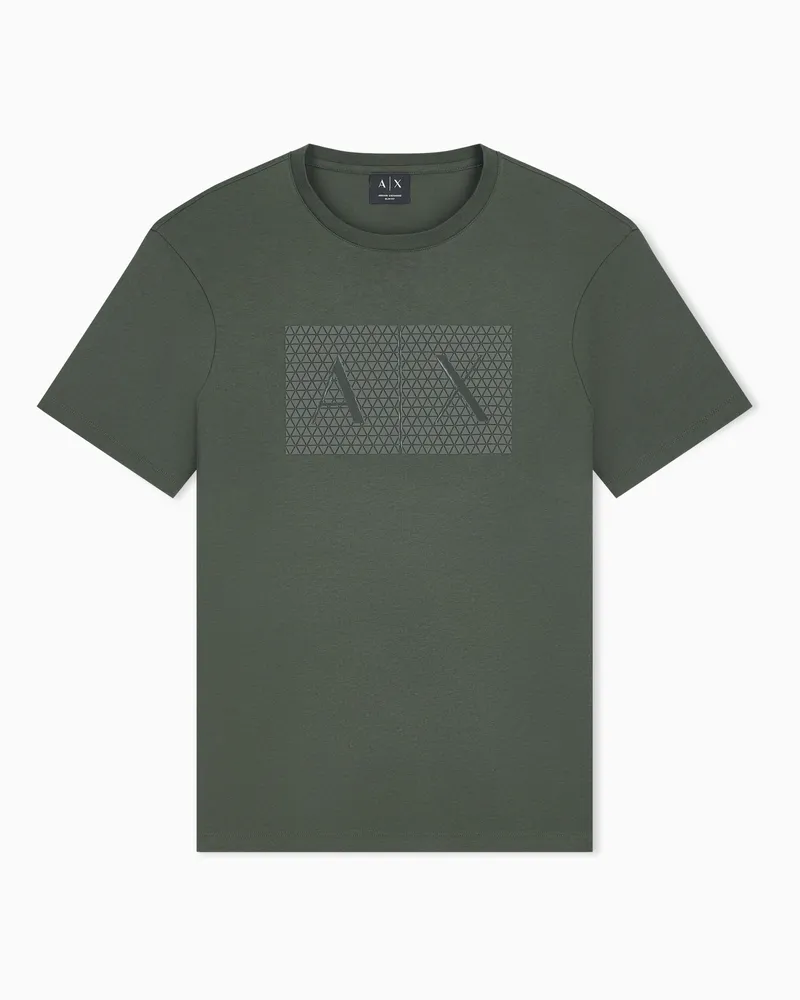 Armani Exchange Slim Fit T-Shirt Crossover aus Baumwolljersey Braun