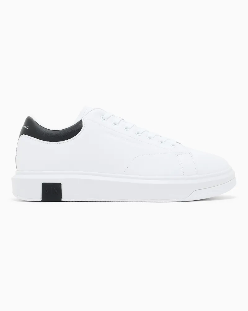 Armani Exchange Leder-Sneakers Weiß