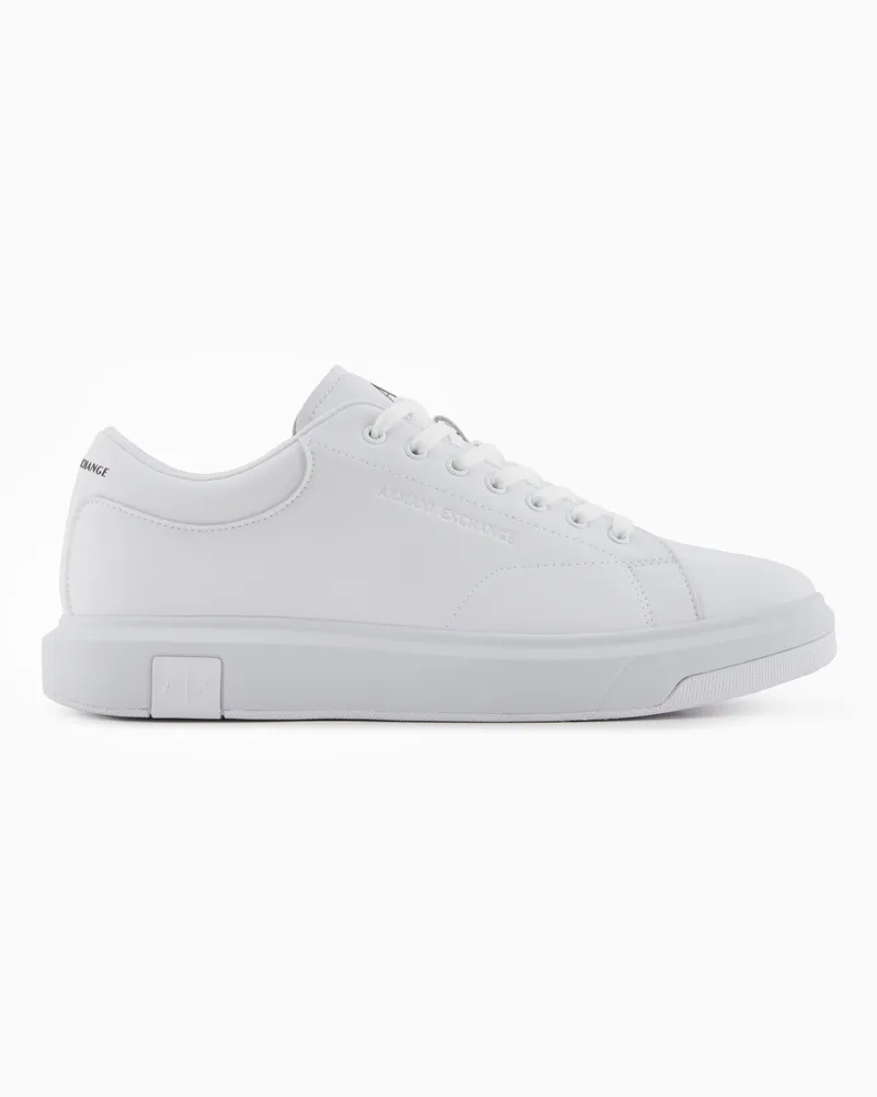 Armani Exchange Leder-Sneakers Weiß