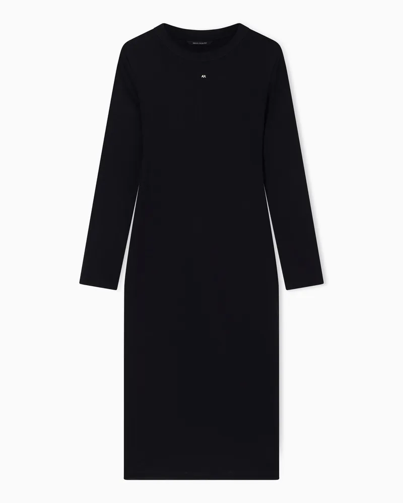Armani Exchange Midi dress in technical fabric Schwarz
