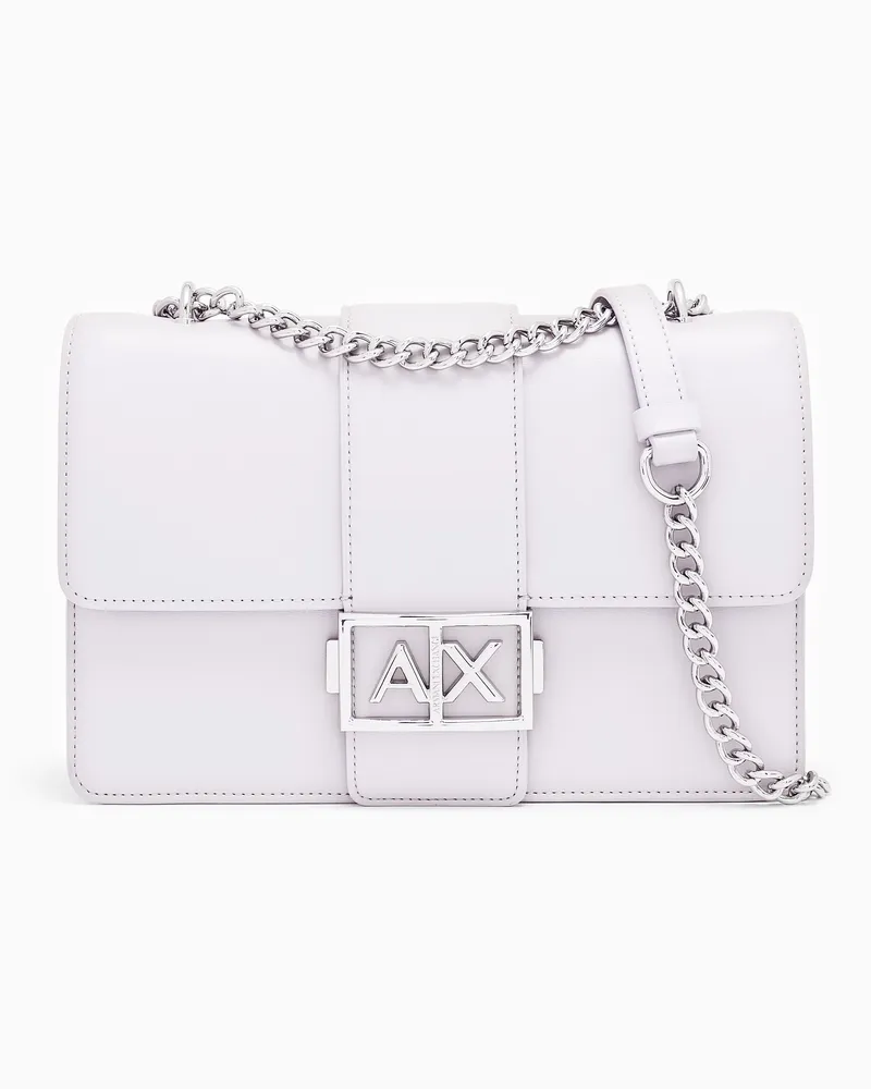 Armani Exchange Jodie Umhängetasche aus Kunstleder mit Kettenriemen Pink