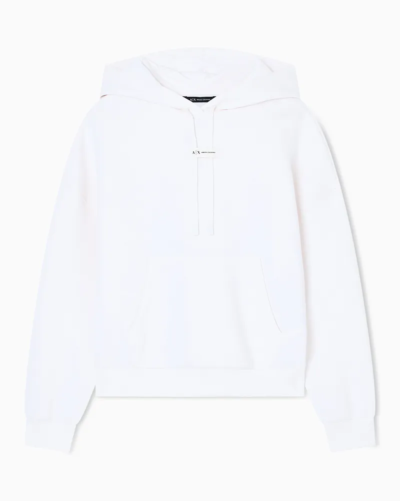 Armani Exchange HOODED LOGO SWEATSHIRT Weiß