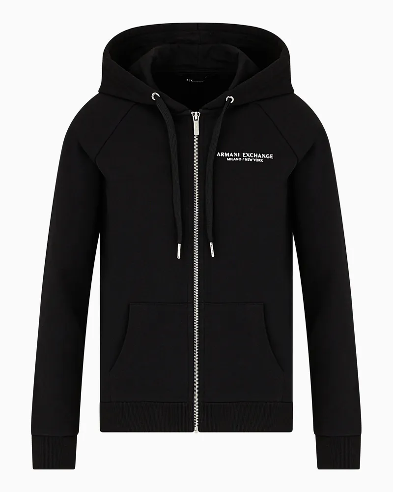 Armani Exchange Sweatshirt mit Kapuze und Logo Schwarz