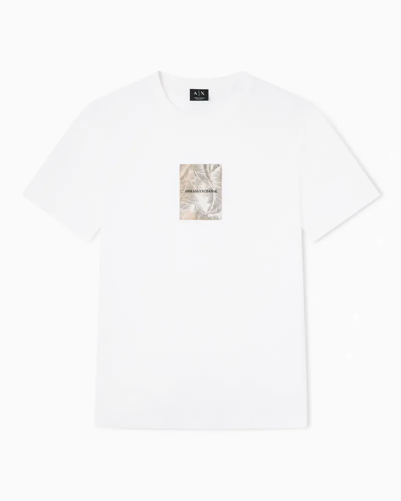 Armani Exchange Regular Fit T-shirt in Classic Cotton Jersey Weiß
