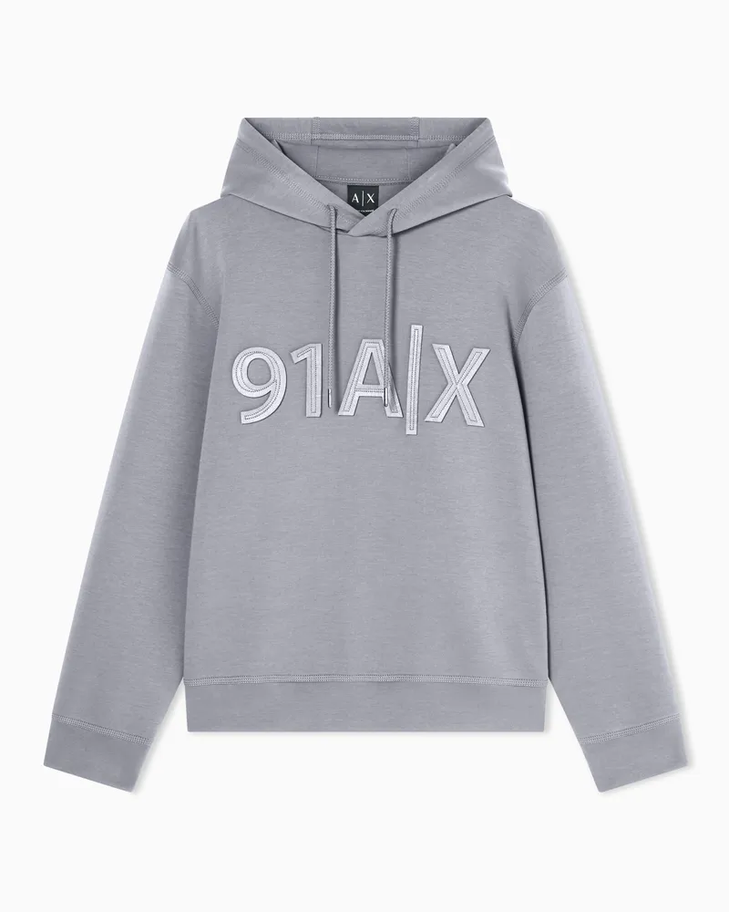 Armani Exchange Cotton hoodie Grau