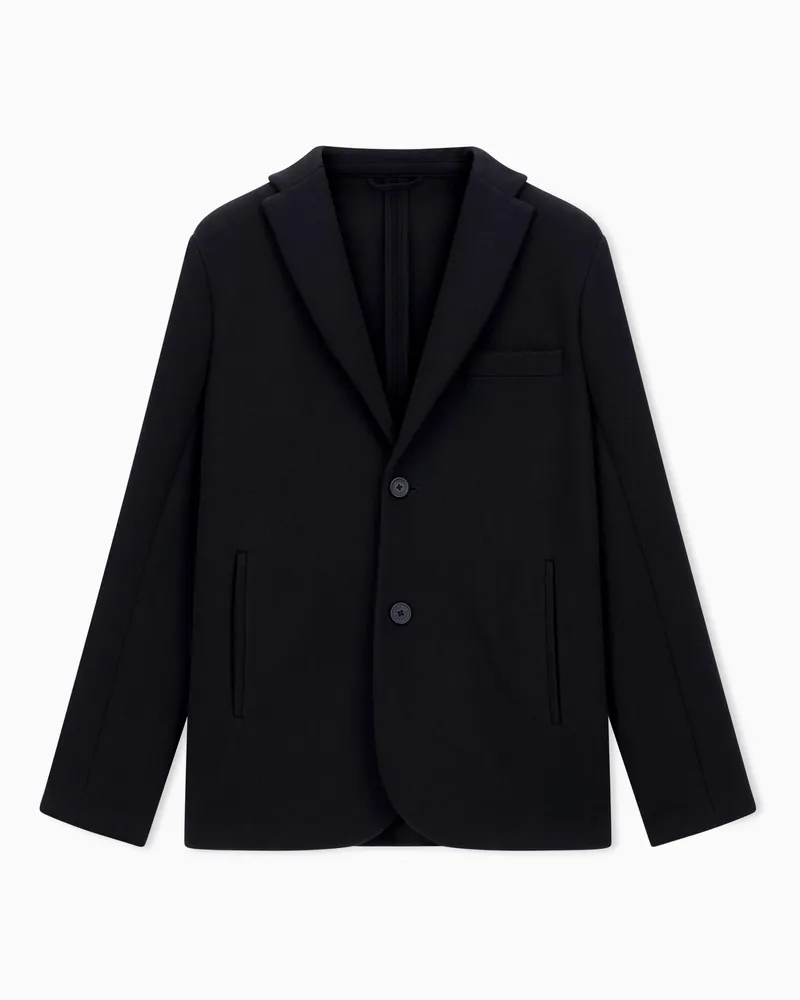 Armani Exchange Einreihige Piquetjacke Schwarz