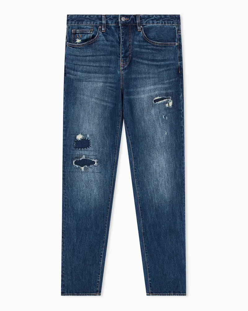 Armani Exchange Slim-Fit-Jeans aus Stretch-Denim Blau