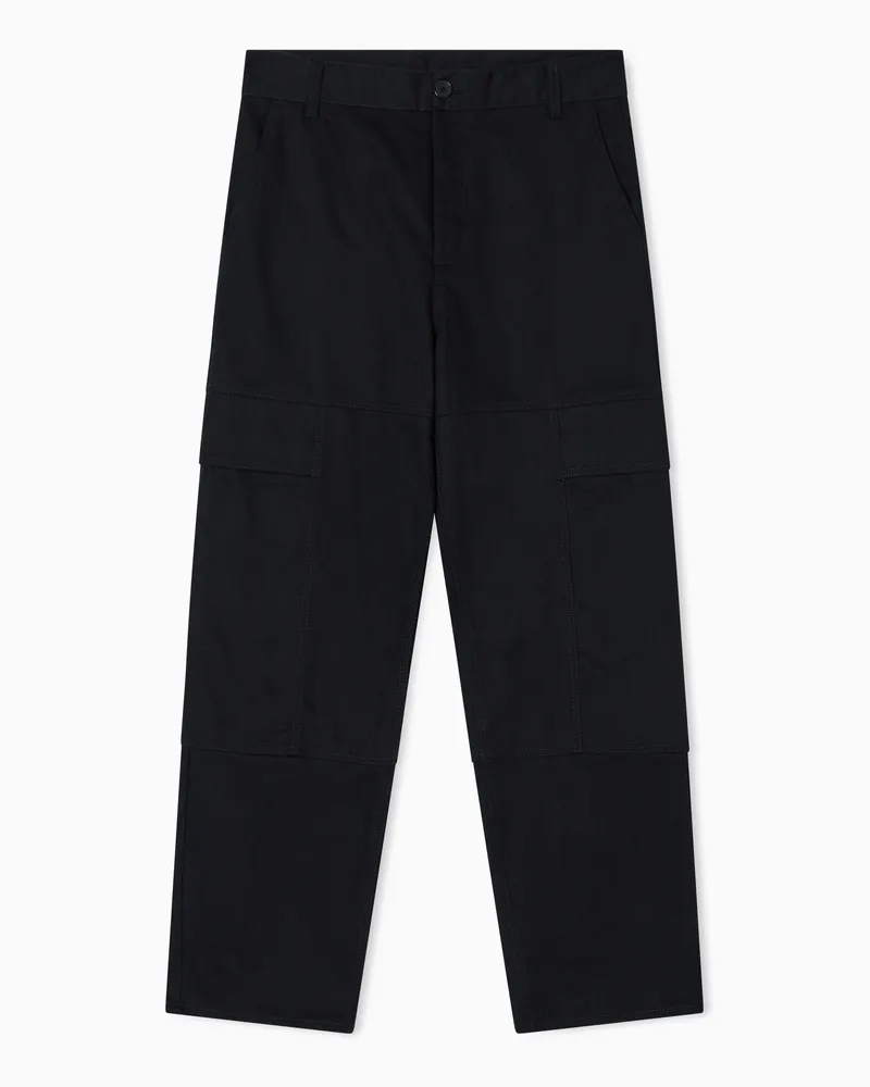 Armani Exchange Cargohose aus Baumwolltwill Schwarz