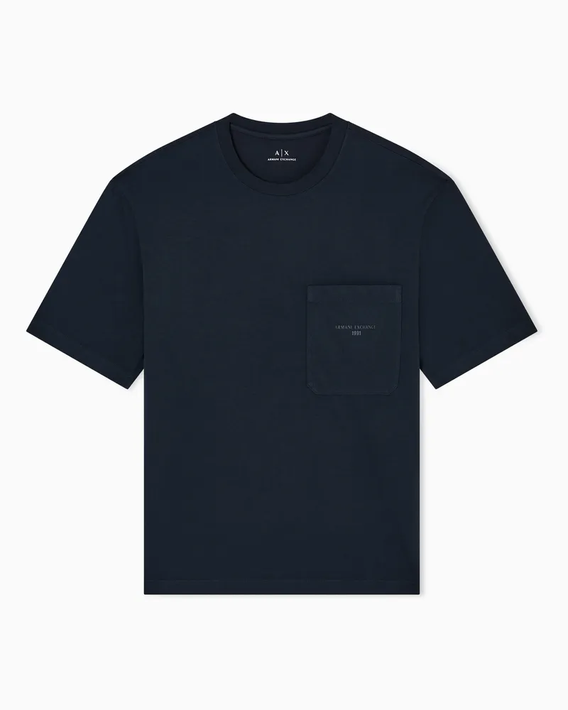 Armani Exchange Regular Fit T-Shirts Marineblau