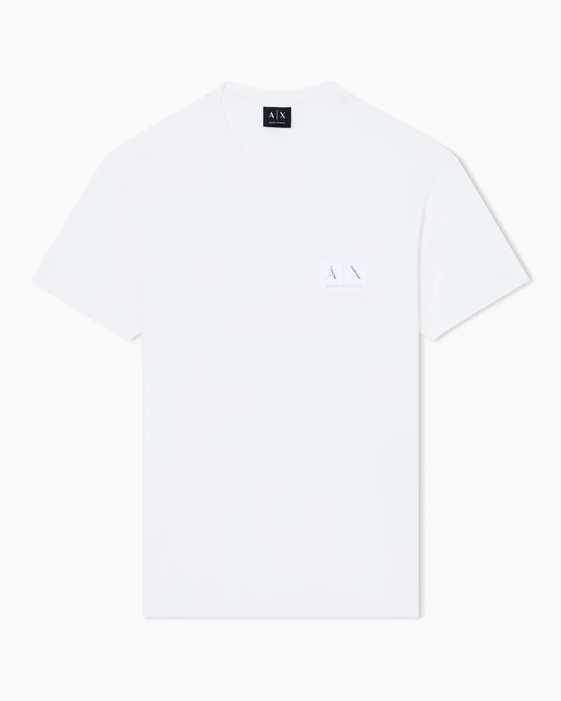 Armani Exchange Regular fit cotton T-shirt Weiß