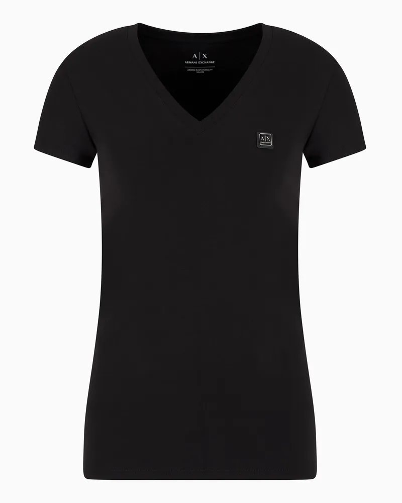 Armani Exchange ASV Jersey Slim Fit T-Shirt Schwarz