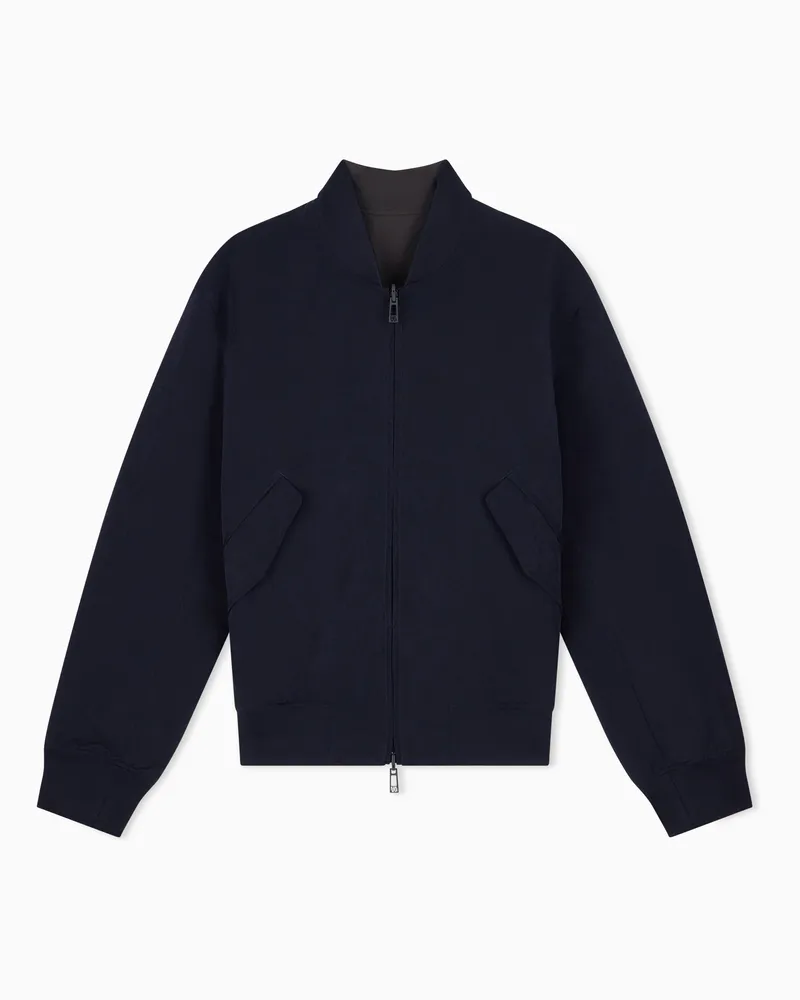 Armani Exchange Blousonjacke Crossover im Regular Fit aus Poly-Nylon-Mix Marineblau