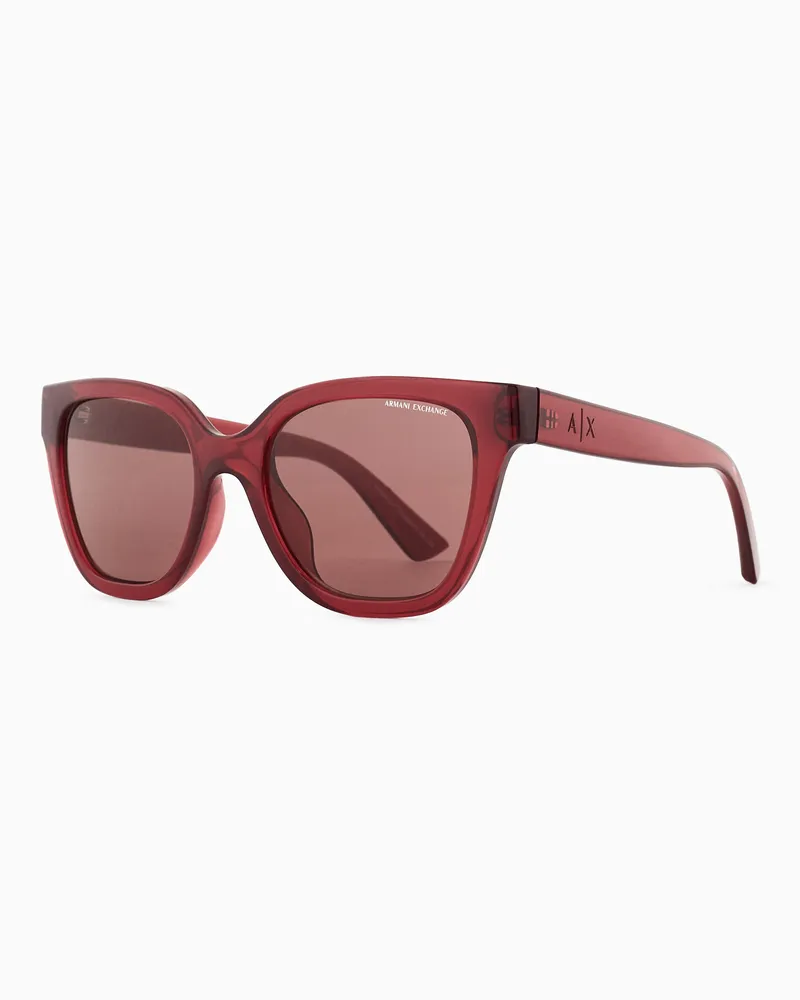 Armani Exchange Damen-Cat-Eye-Sonnenbrille Rot