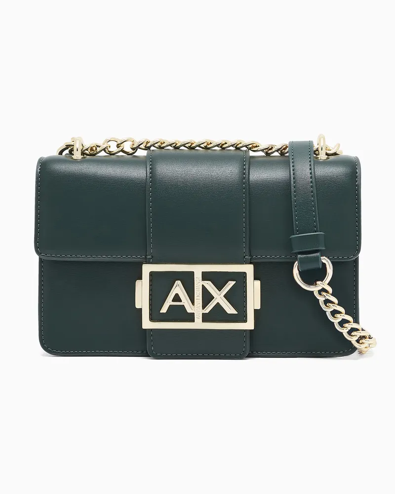 Armani Exchange Umhängetasche mit Metall-Logo Grün