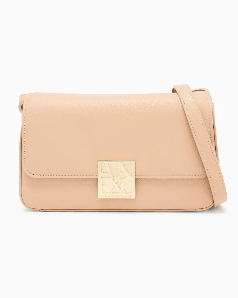Armani Exchange Mini bag in technical fabric Beige
