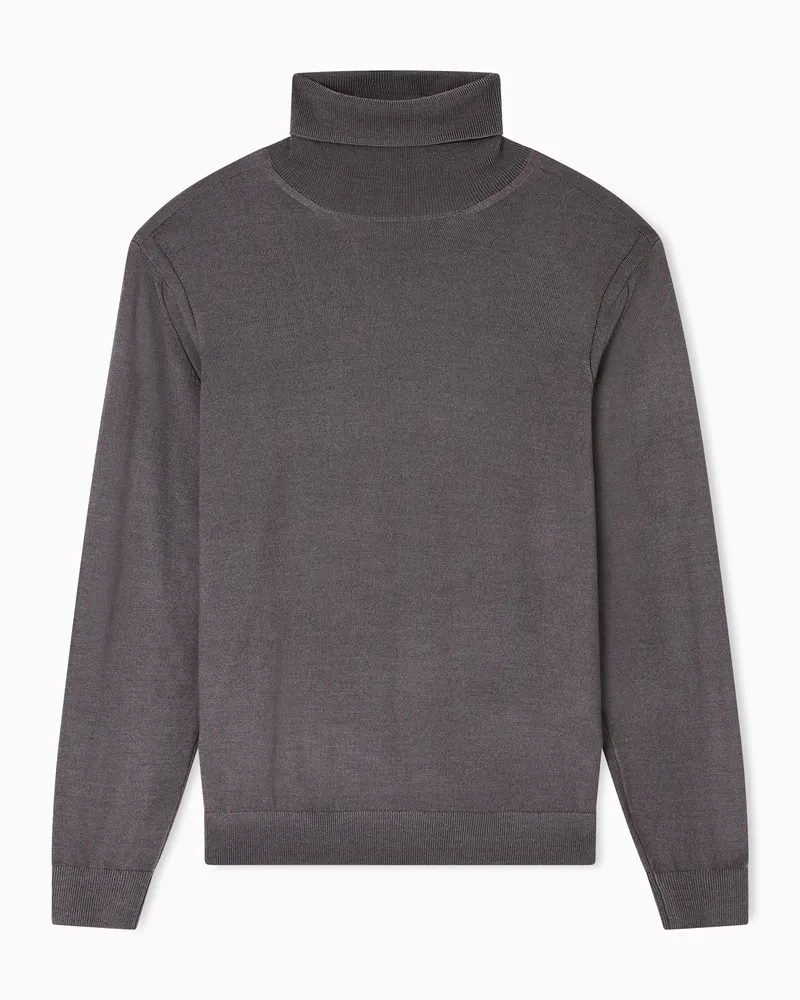 Armani Exchange Rollkragenpullover aus Wollmischung Grau