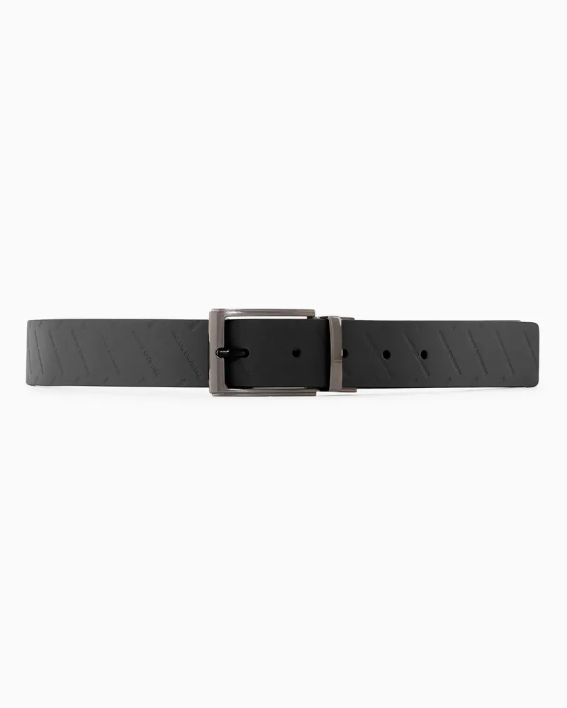 Armani Exchange Gürtel mit Stahlschnalle Schwarz