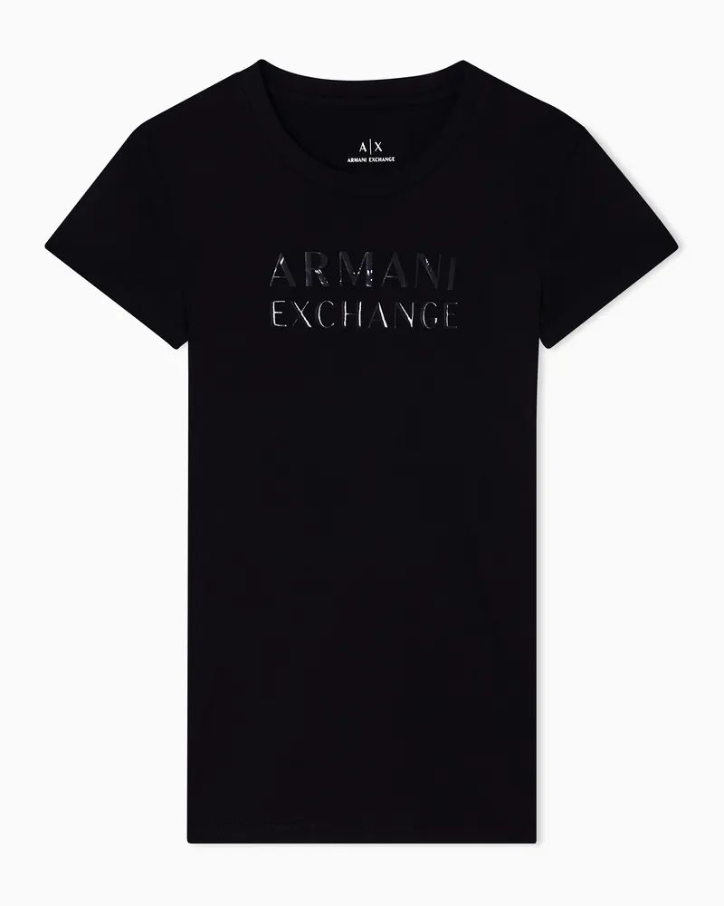 Armani Exchange Slim Fit T-Shirts Schwarz
