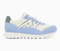 Sneaker mit einem Obermaterial aus Mesh und einer Gummisohle
