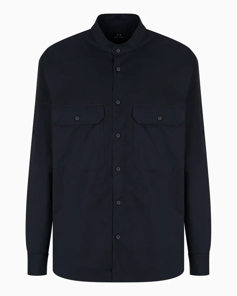 Armani Exchange Baumwollhemd mit bequemer Passform Schwarz