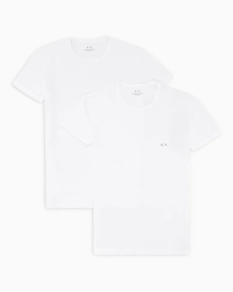 Armani Exchange 2er-Pack Jersey-T-Shirts Weiß