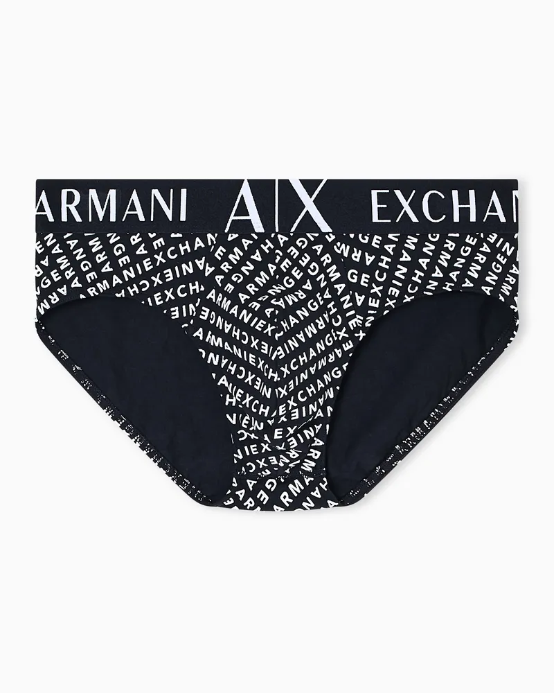 Armani Exchange Slip aus Stretchgewebe Schwarz