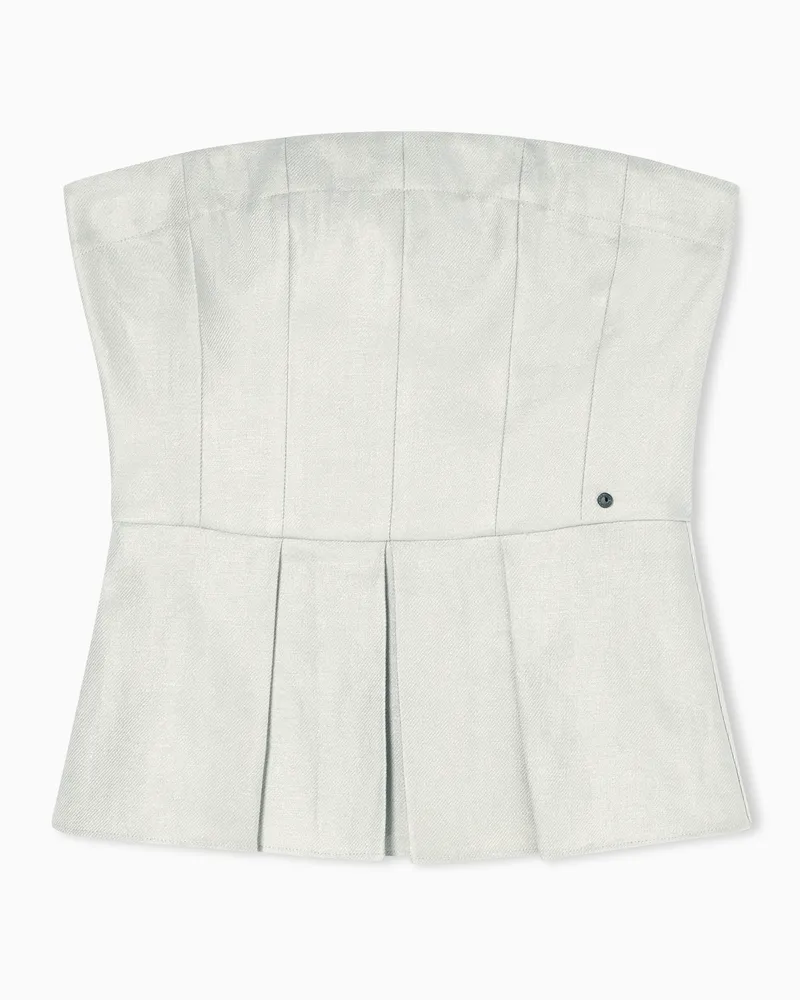 Armani Exchange Linen Twill Top Beige