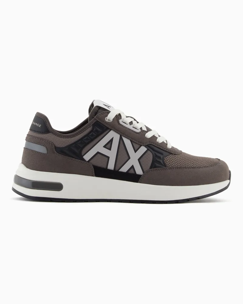 Armani Exchange Sneaker mit hoher Sohle und Logo Braun