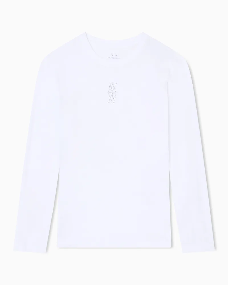 Armani Exchange Langarmshirts Weiß