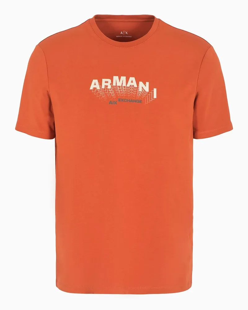 Armani Exchange Slim Fit T-shirts Orange