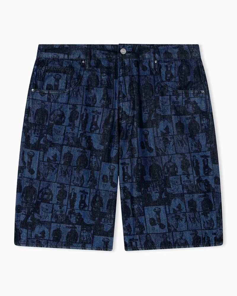 Armani Exchange Jeansshorts in heller Waschung Blau