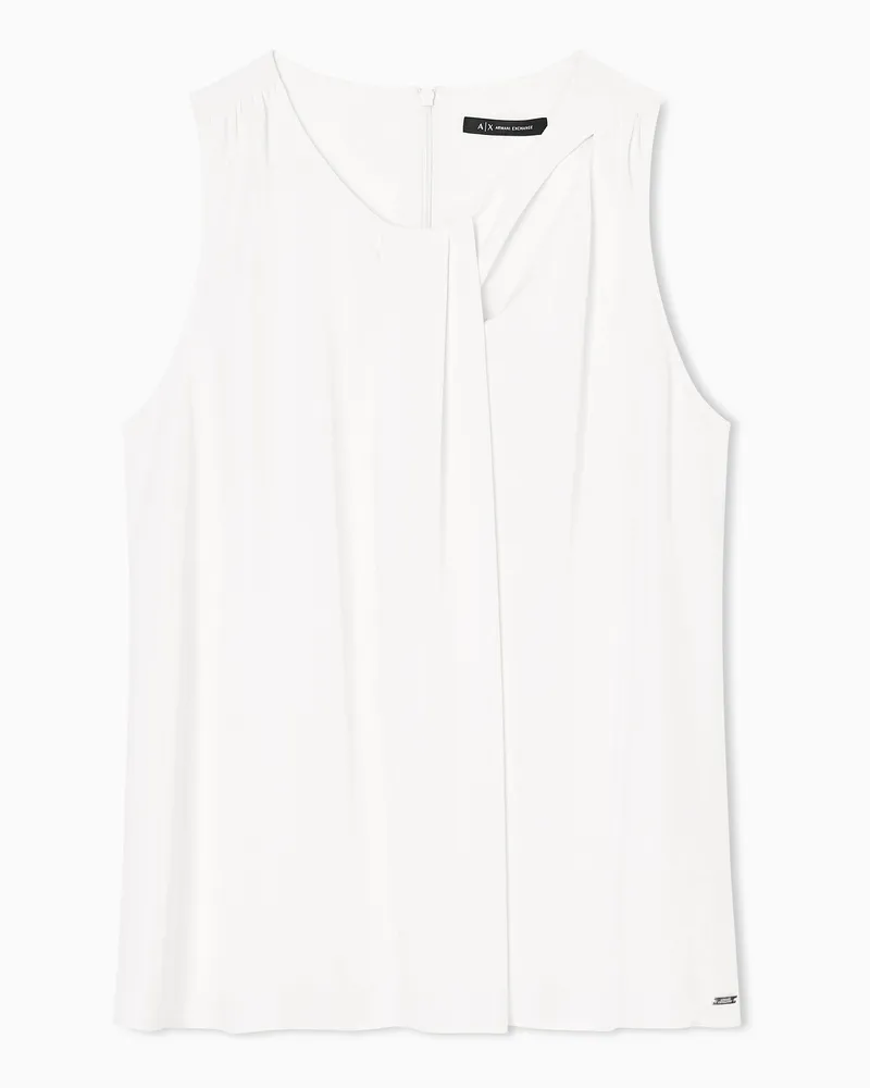 Armani Exchange Top mit Cut Out am Ausschnitt Weiß