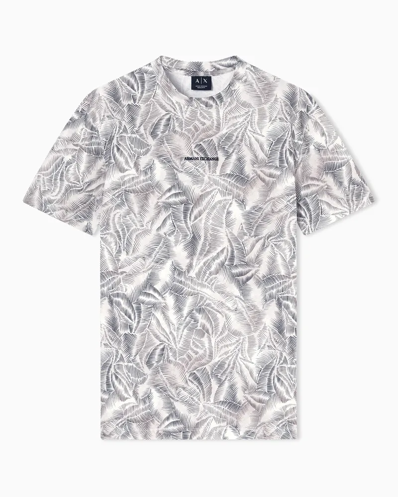 Armani Exchange Regular Fit T-shirt in Classic Cotton Jersey Beige