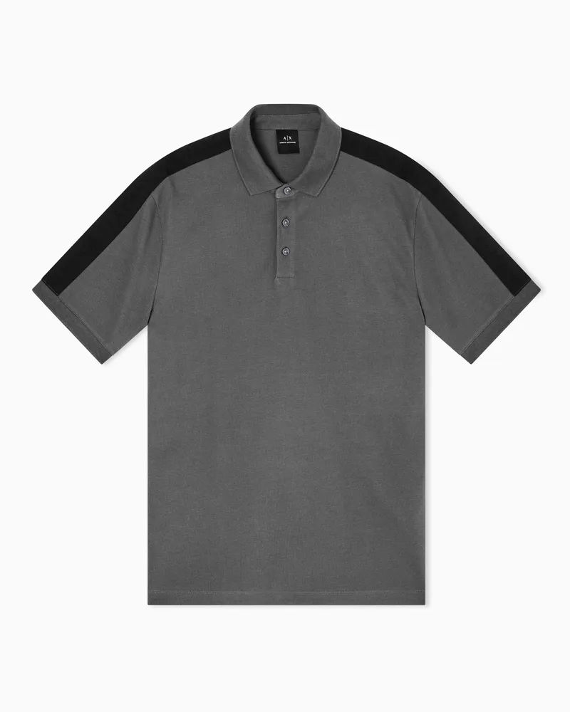 Armani Exchange Poloshirt mit normaler Passform und Kontrastband Grün