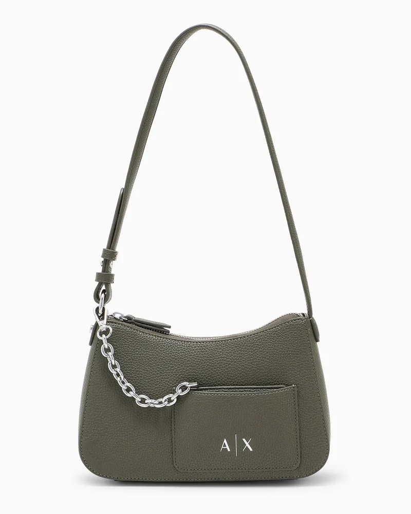 Armani Exchange Strukturierte Umhängetasche Grün