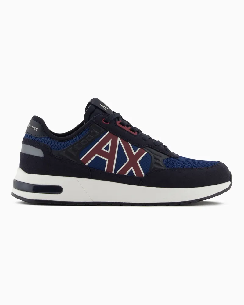 Armani Exchange Sneaker mit hoher Sohle und Logo Blau