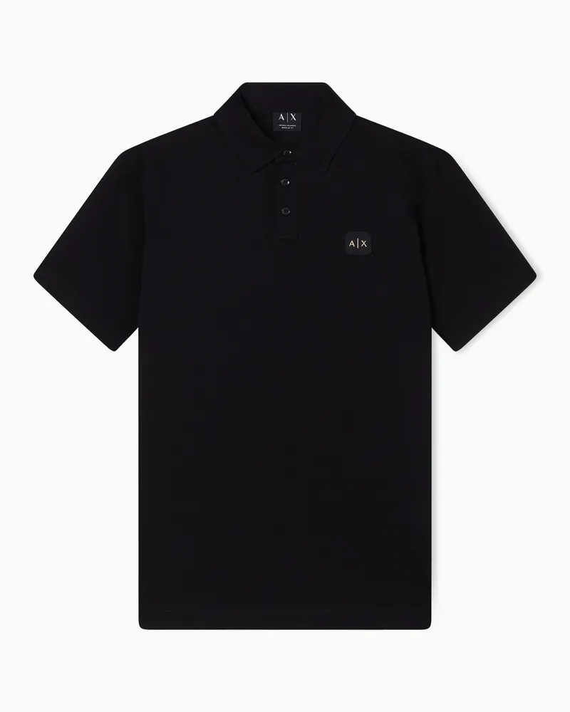 Armani Exchange Cotton polo shirt Schwarz
