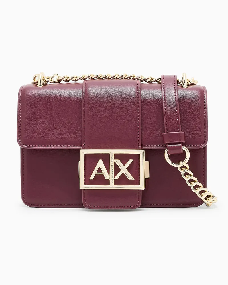 Armani Exchange Umhängetasche mit Metall-Logo Burgunderrot