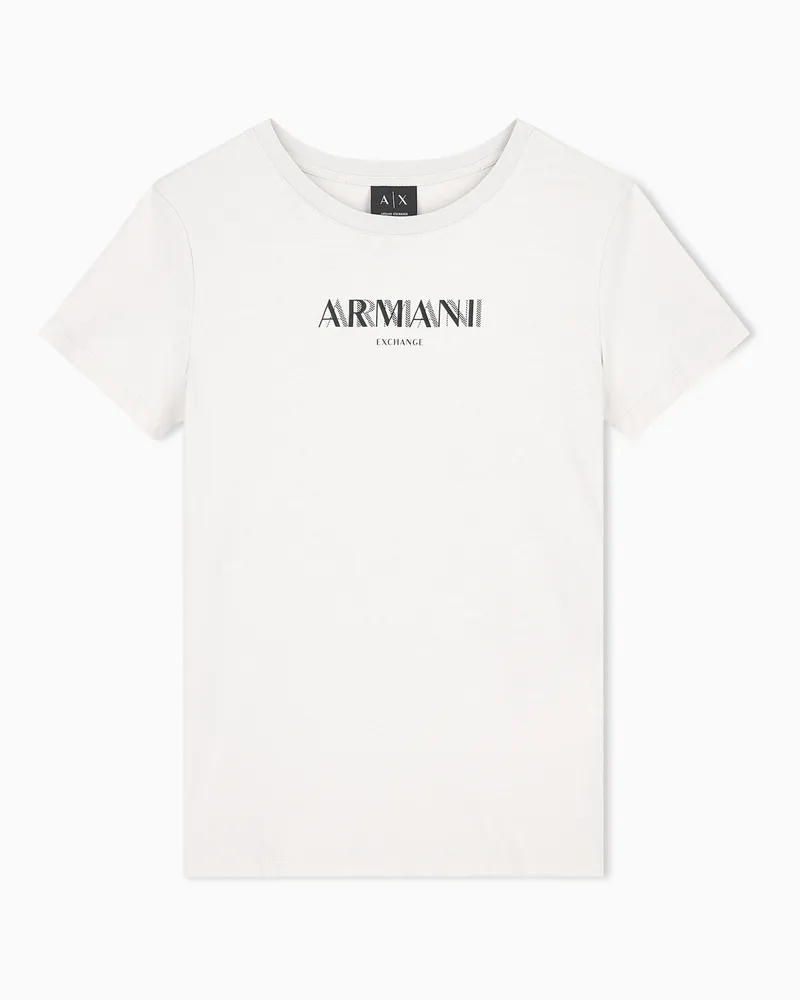 Armani Exchange T-Shirt im Regular Fit aus Baumwolljersey Beige