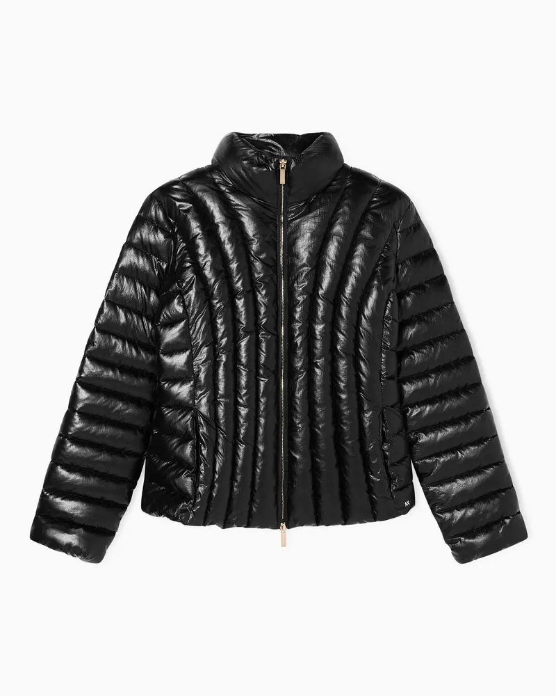 Armani Exchange Laminated taffeta jacket Schwarz