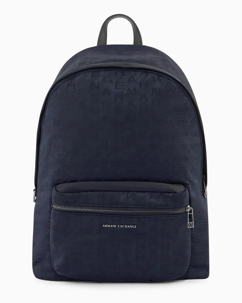 Armani Exchange Technical fabric backpack Marineblau
