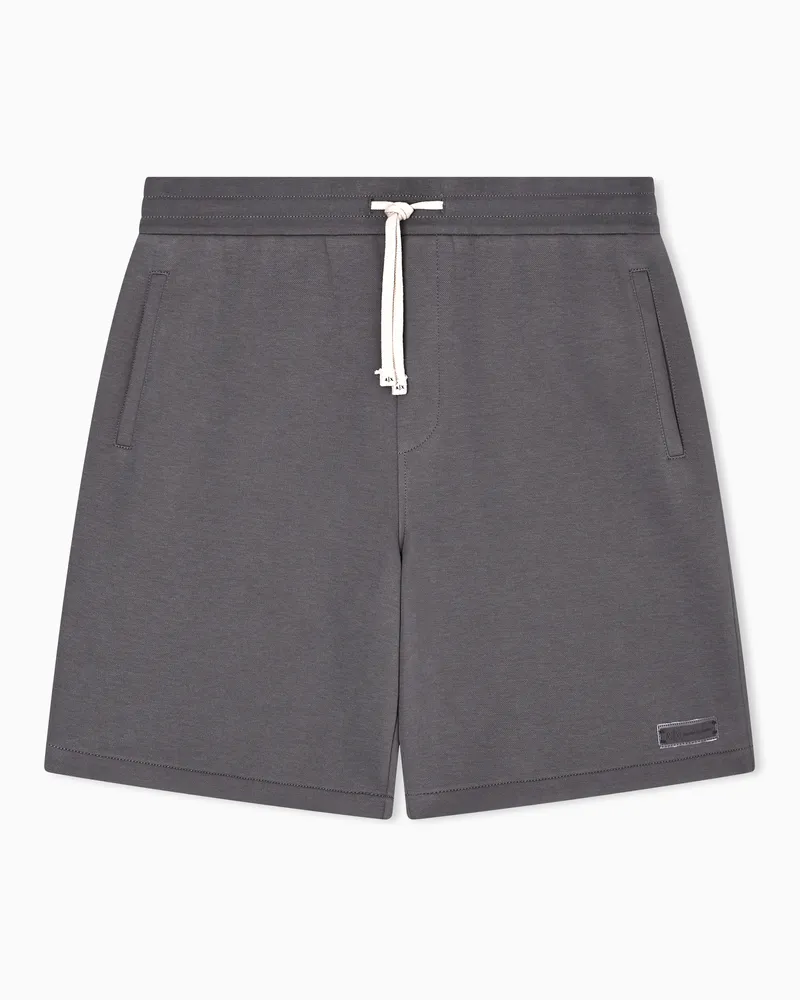 Armani Exchange Piqué-Shorts aus Baumwollmischung Grau