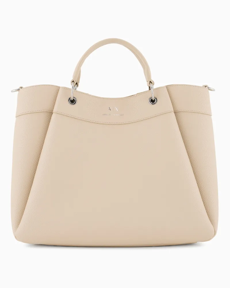 Armani Exchange Große Handtasche mit Degradè-Schultergurt Beige