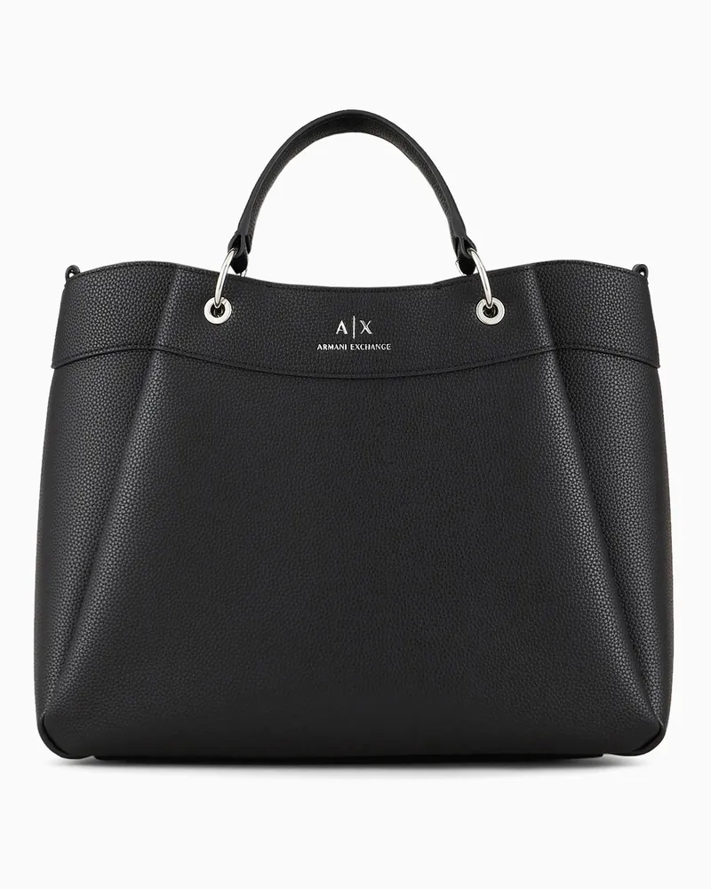 Armani Exchange Große Handtasche mit Degradè-Schultergurt Schwarz