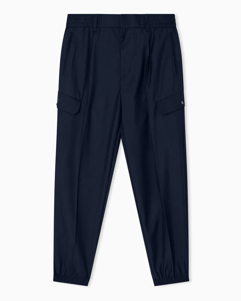 Armani Exchange Cargohose mit Kordelzug Marineblau